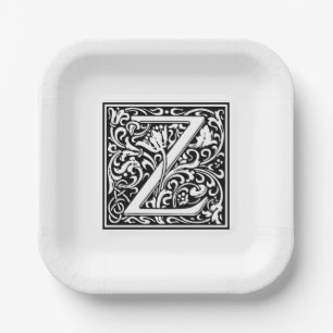 William Morris Alphabet “Z” Paper Plates