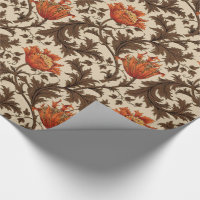 Pimpernel William Morris -Dark Brown Wrapping Paper