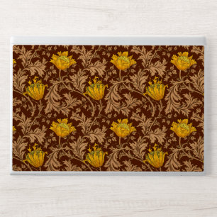 William Morris Anemone, Brown and Mustard Gold  HP Laptop Skin