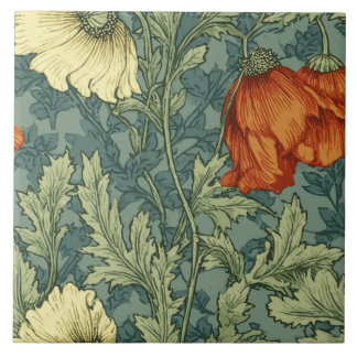 William Morris Anemone Floral Ceramic Tile