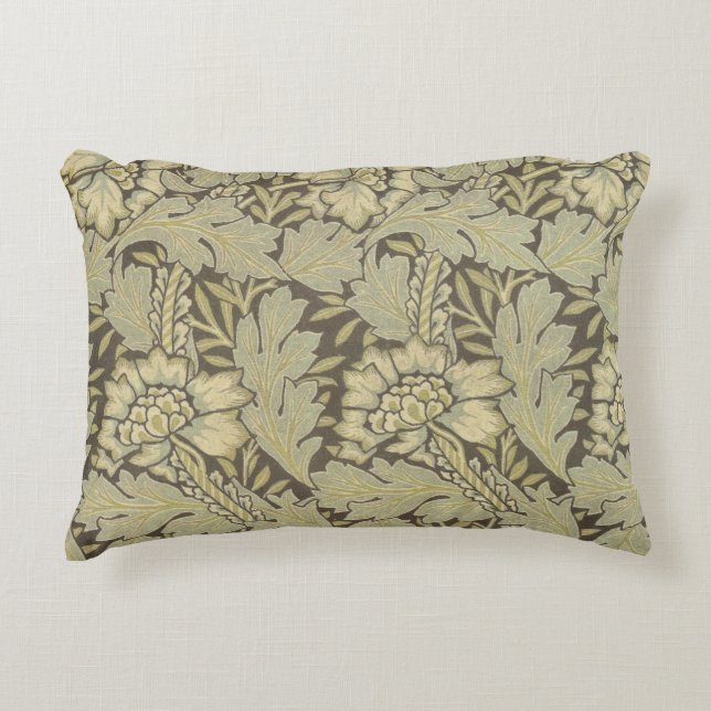 William Morris Anemone Pattern Accent Pillow (Front)