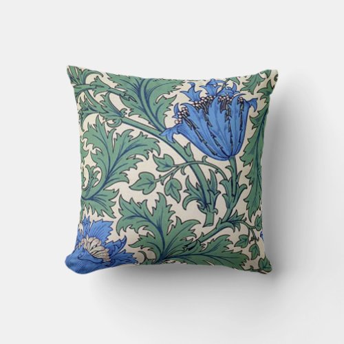 William Morris Anemone Throw Pillow