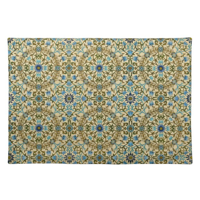 William Morris Antique 1873 Vine & Floral Pattern Cloth Placemat (Front)