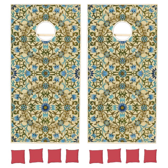 William Morris Antique 1873 Vine & Floral Pattern Cornhole Set (Set)
