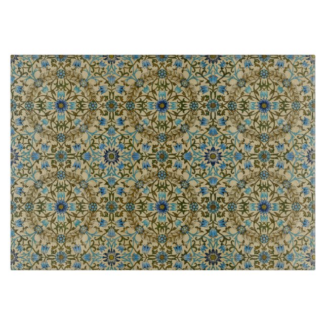 William Morris Antique 1873 Vine & Floral Pattern Cutting Board (Front)