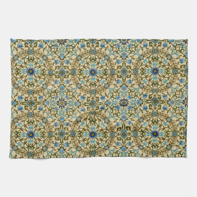 William Morris Antique 1873 Vine & Floral Pattern Kitchen Towel (Horizontal)