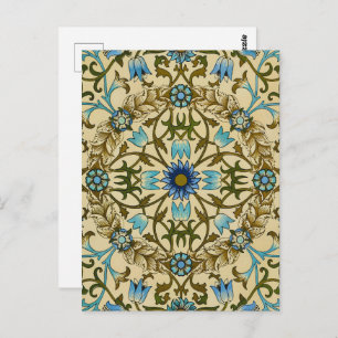 William Morris- Antique 1873 Vine & Flower Pattern Postcard