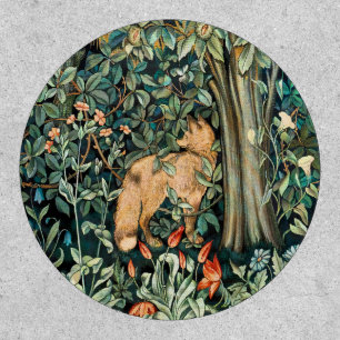 William Morris Antique Fox Forest Tapestry Art Patch