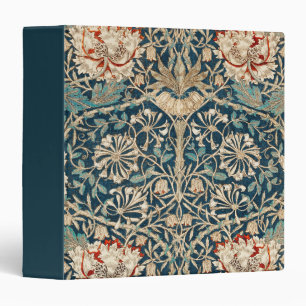William Morris Antique Honeysuckle Floral 3 Ring Binder