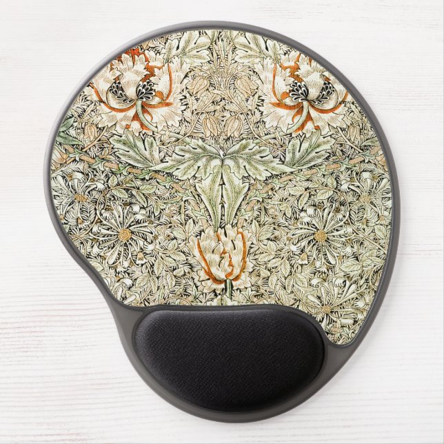 William Morris Antique Honeysuckle Floral Classic Gel Mouse Pad (Front)
