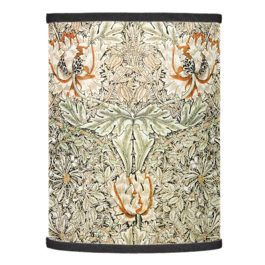 William Morris Antique Honeysuckle Floral Classic Lamp Shade (Left)