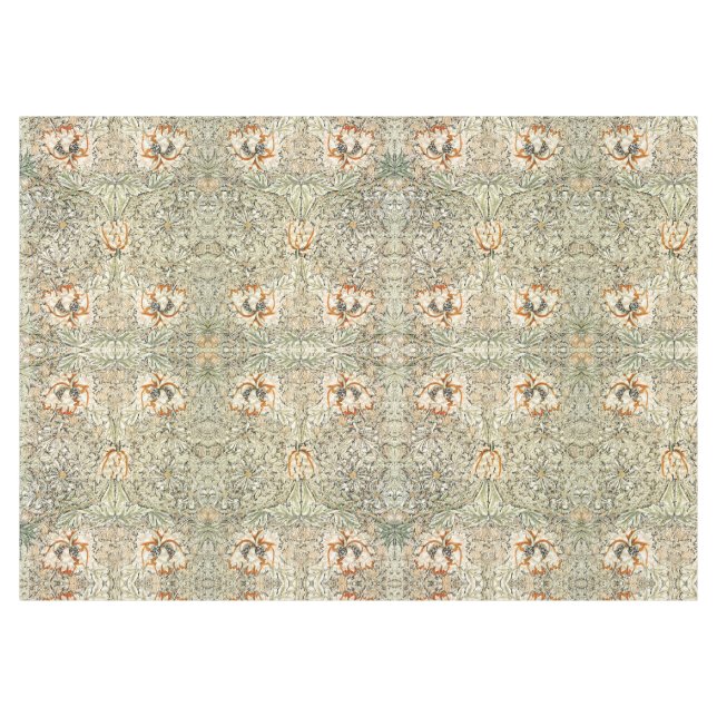 William Morris Antique Honeysuckle Floral Classic Tablecloth (Front (Horizontal))