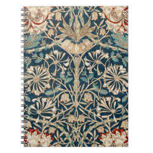 William Morris Antique Honeysuckle Floral Notebook