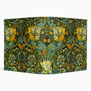 William Morris Antique Honeysuckle Floral Pattern 3 Ring Binder