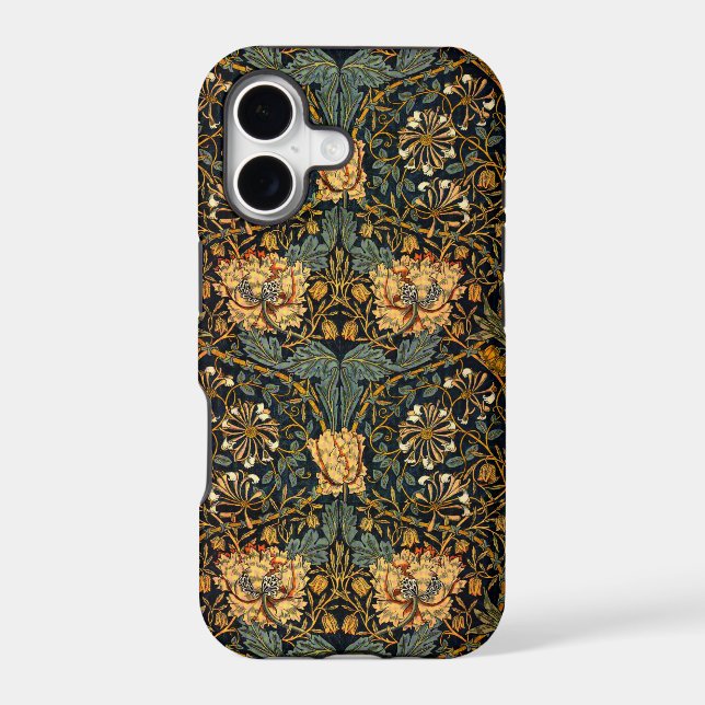 William Morris Antique Honeysuckle Floral Pattern Case-Mate iPhone Case (Back)