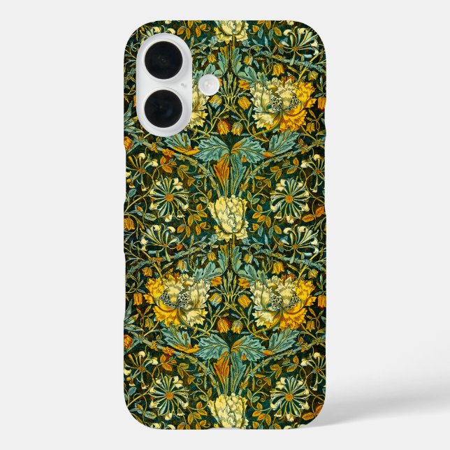 William Morris Antique Honeysuckle Floral Pattern Case-Mate iPhone Case (Back)