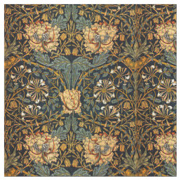William Morris Antique Honeysuckle Floral Pattern Fabric