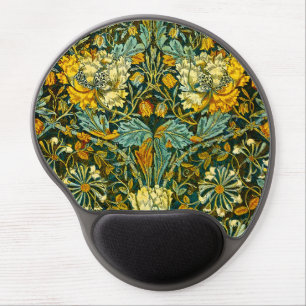 William Morris Antique Honeysuckle Floral Pattern Gel Mouse Pad