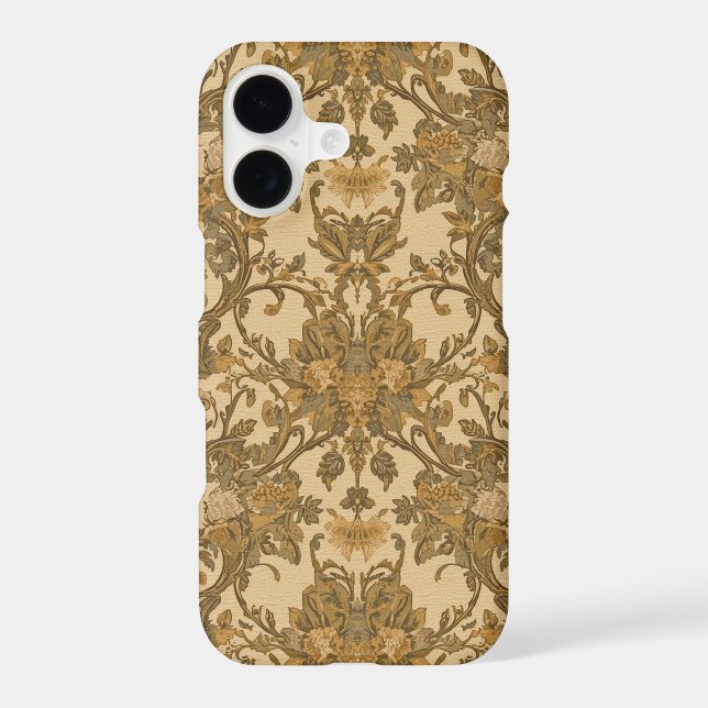 William Morris Antique Honeysuckle Floral Pattern Iphone Case (Back)