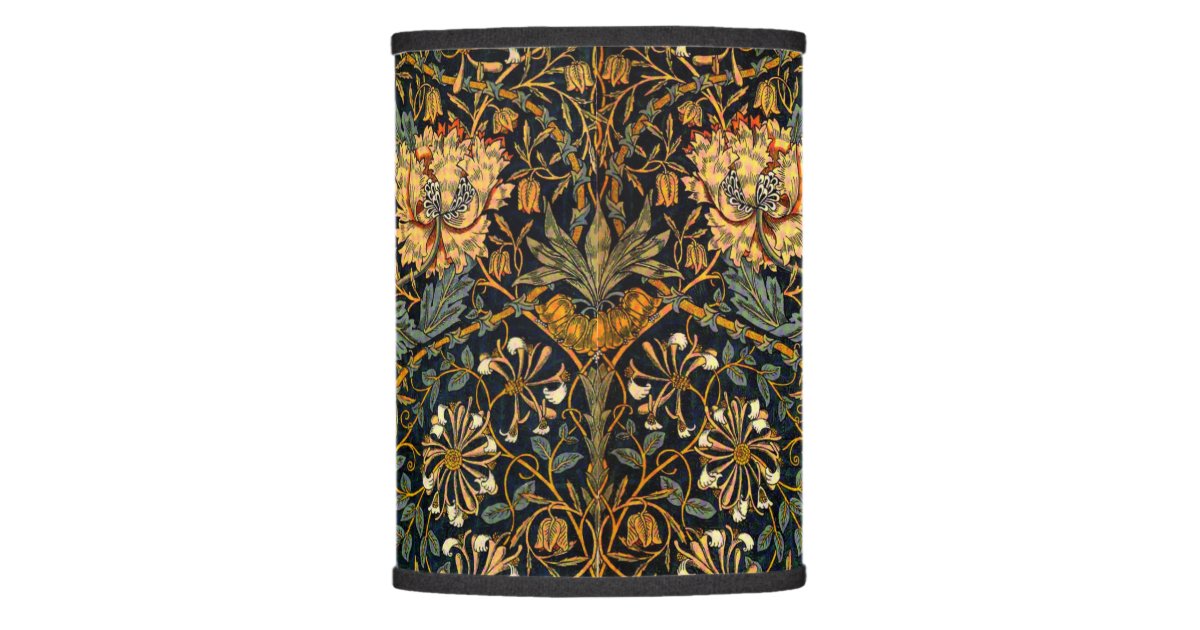 William Morris Antique Honeysuckle Floral Pattern Lamp Shade | Zazzle