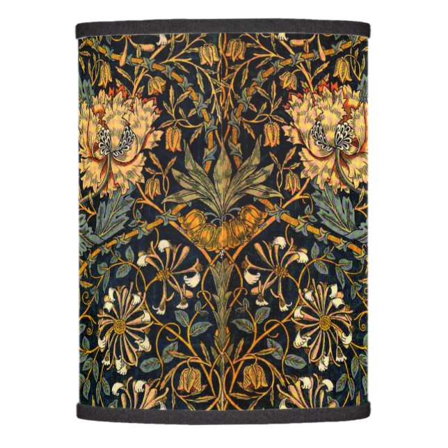 William Morris Antique Honeysuckle Floral Pattern Lamp Shade (Front)