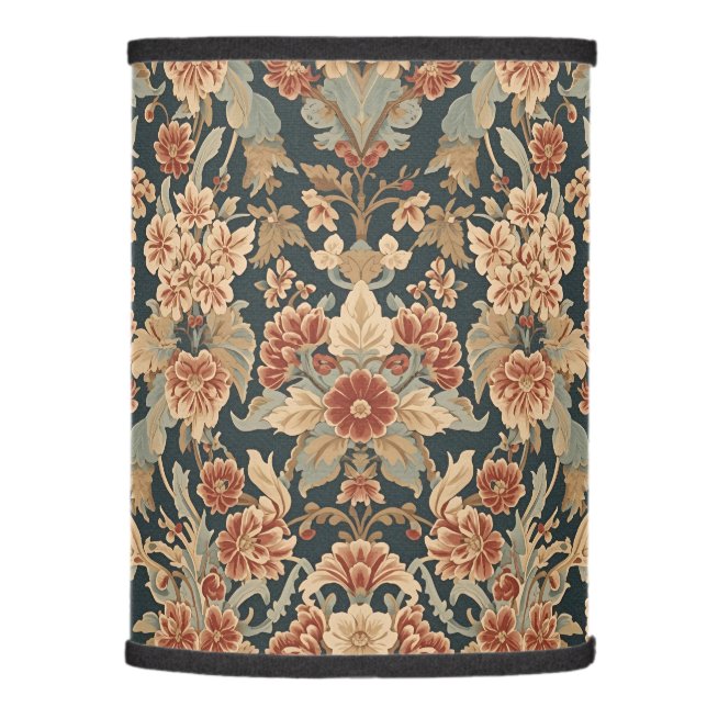 William Morris Antique Honeysuckle Floral Pattern Lamp Shade (Right)