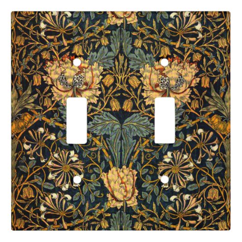 William Morris Antique Honeysuckle Floral Pattern Light Switch Cover
