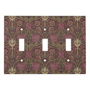 William Morris Antique Honeysuckle Floral Pattern Light Switch Cover