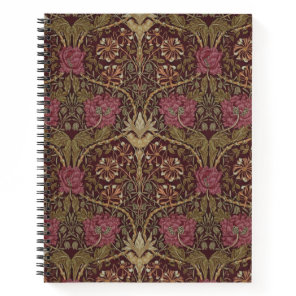 William Morris Antique Honeysuckle Floral Pattern Notebook