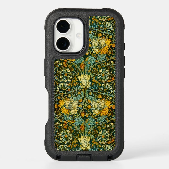 William Morris Antique Honeysuckle Floral Pattern Otterbox iPhone Case (Back)