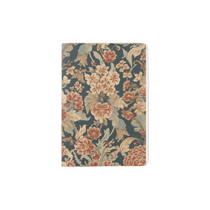 William Morris Antique Honeysuckle Floral Pattern Passport Holder