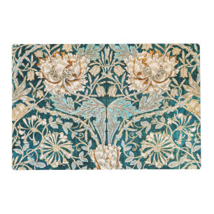 William Morris Antique Honeysuckle Floral Pattern Placemat