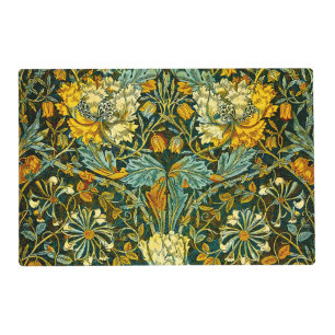 William Morris Antique Honeysuckle Floral Pattern Placemat