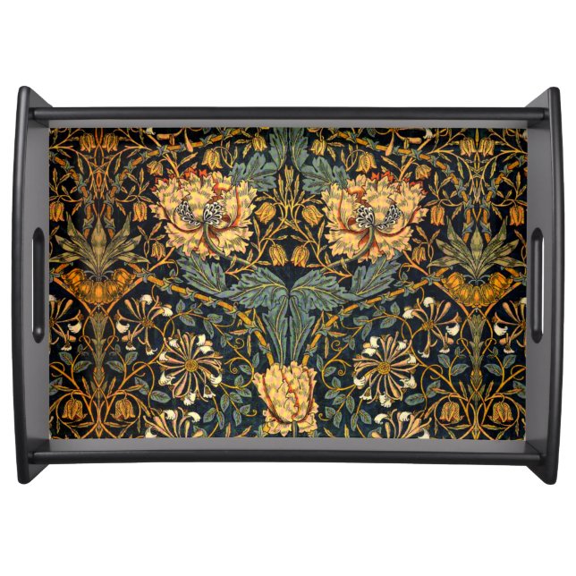 William Morris Antique Honeysuckle Floral Pattern Serving Tray (Front)