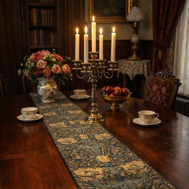 William Morris Antique Honeysuckle Floral Pattern Short Table Runner (Creator Uploaded)