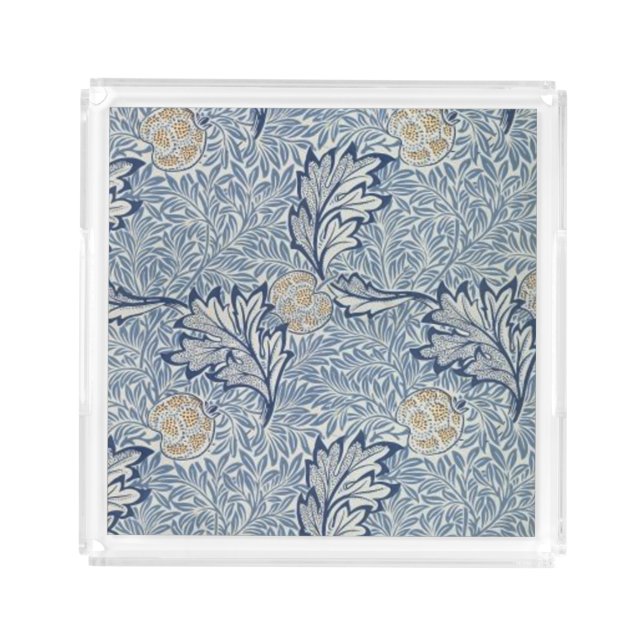 William Morris Apple Flower Floral Design Acrylic Tray (Front)