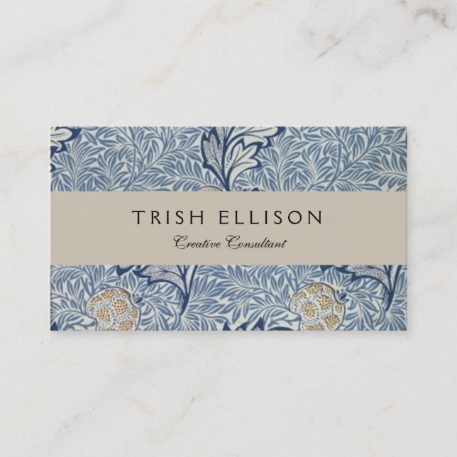 William Morris Apple Flower Floral Design Business Card (Front)