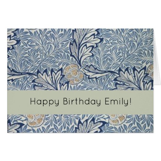 William Morris Apple Flower Floral Design Cards (Front Horizontal)