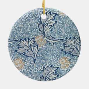 William Morris Apple Flower Floral Design Ceramic Ornament