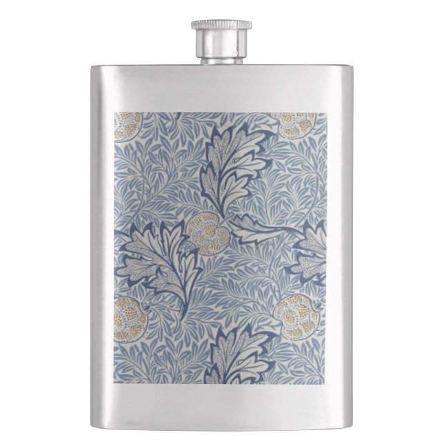 William Morris Apple Flower Floral Design Flask (Front)