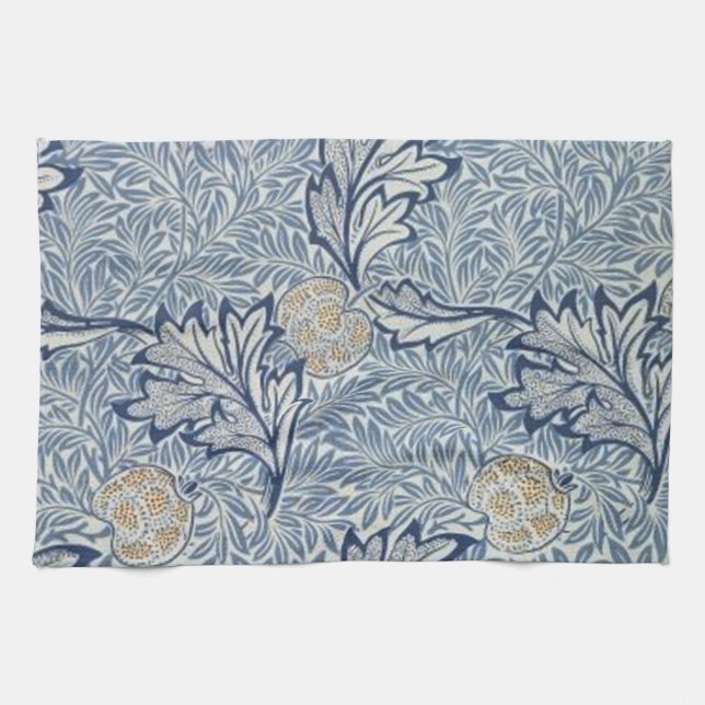 William Morris Apple Flower Floral Design Kitchen Towel (Horizontal)