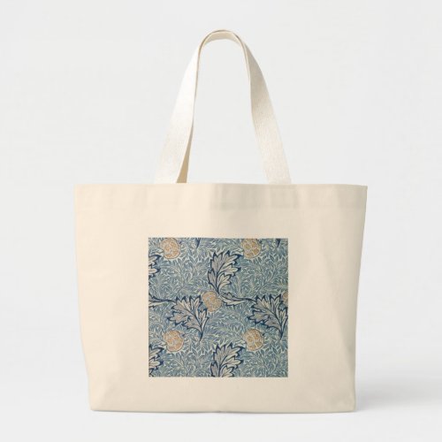 William Morris Apple Flower Floral Design Large Tote Bag