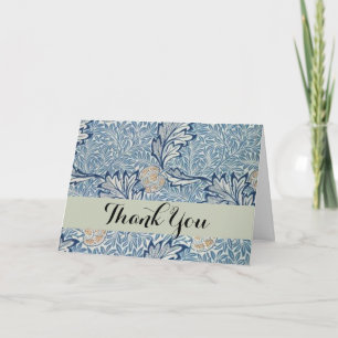 William Morris Apple Flower Floral Design Letterpress Thank You Card