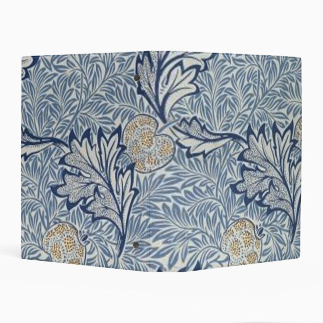 William Morris Apple Flower Floral Design Mini Binder (Background)