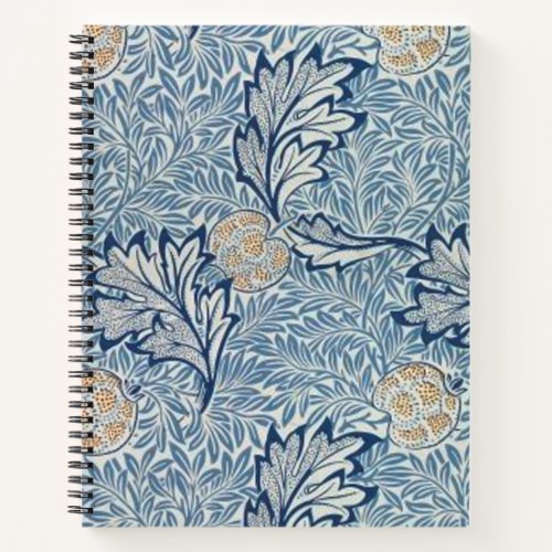 William Morris Apple Flower Floral Design Notebook