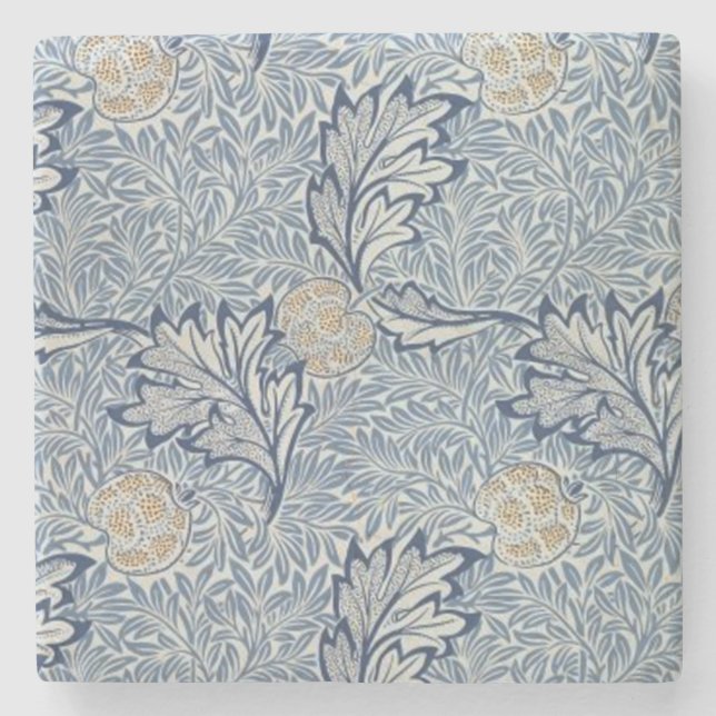William Morris Apple Flower Floral Design Stone Coaster (Front)