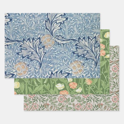 William Morris Apple Flower Floral Design Wrapping Paper Sheets