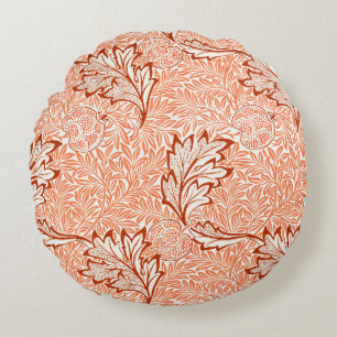 William Morris Apple Vintage Botanical Pattern Round Pillow