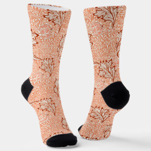 William Morris Apple Vintage Botanical Pattern Socks