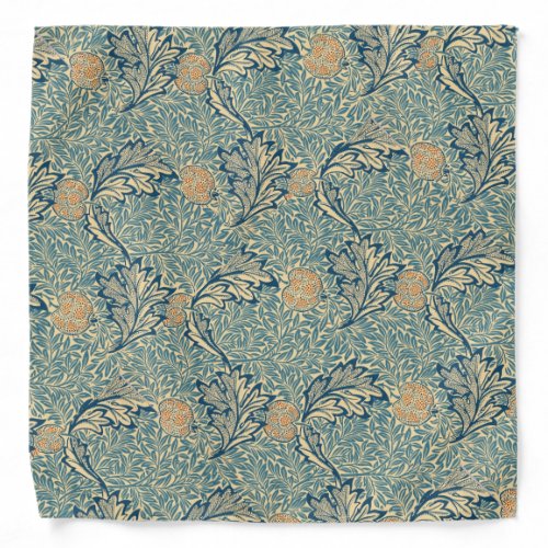 William Morris Apple Vintage Green Blue Foliage Bandana